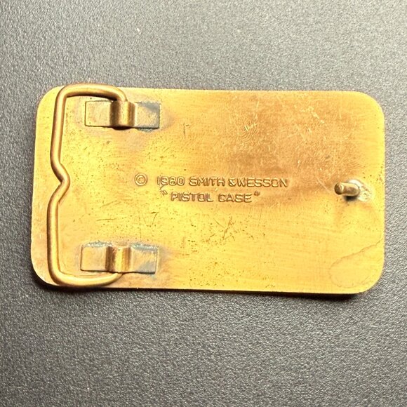 Belt Buckle - Vintage Smith & Wesson "Pistol Case" (Bronze) - Picture 2 of 2